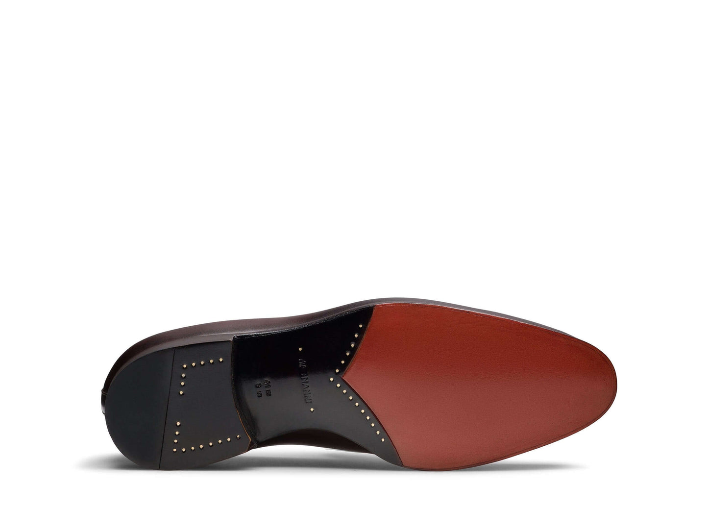 Suola distintiva dei mocassini eleganti artigianali 990M3G07N100, con dettagli dorati e design sofisticato.