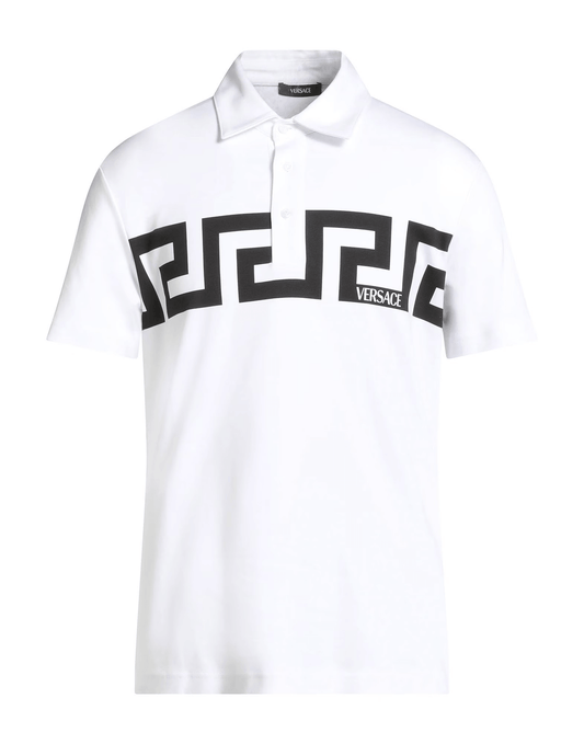 Versace T-shirt Jersey Nero 120Y10X03X100 con stampa logo su un design elegante in jersey nero.