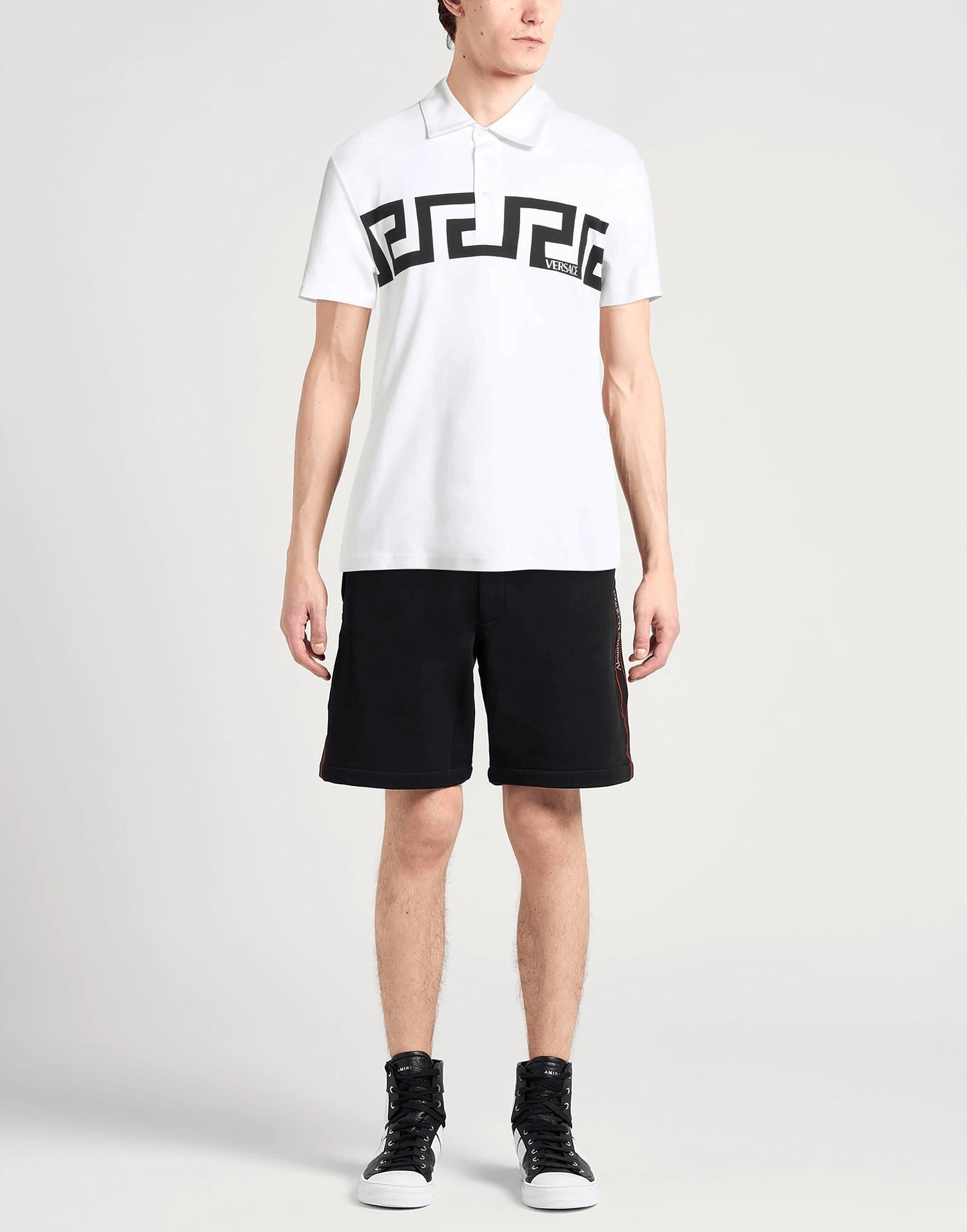 Versace T-shirt Jersey Bianco con stampa logo e design iconico in morbido jersey.
