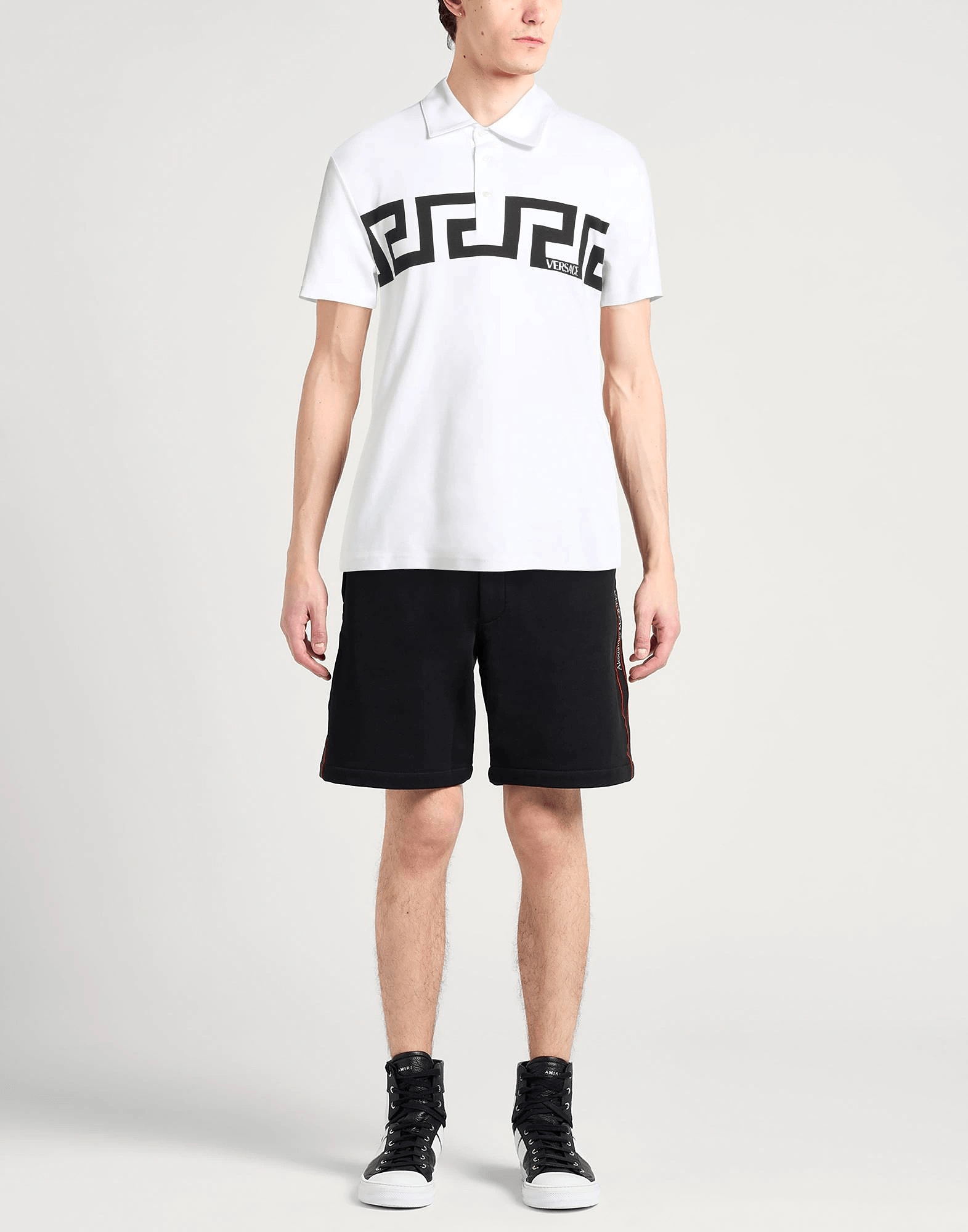 Versace T-shirt Jersey Bianco con stampa logo e design iconico in morbido jersey.