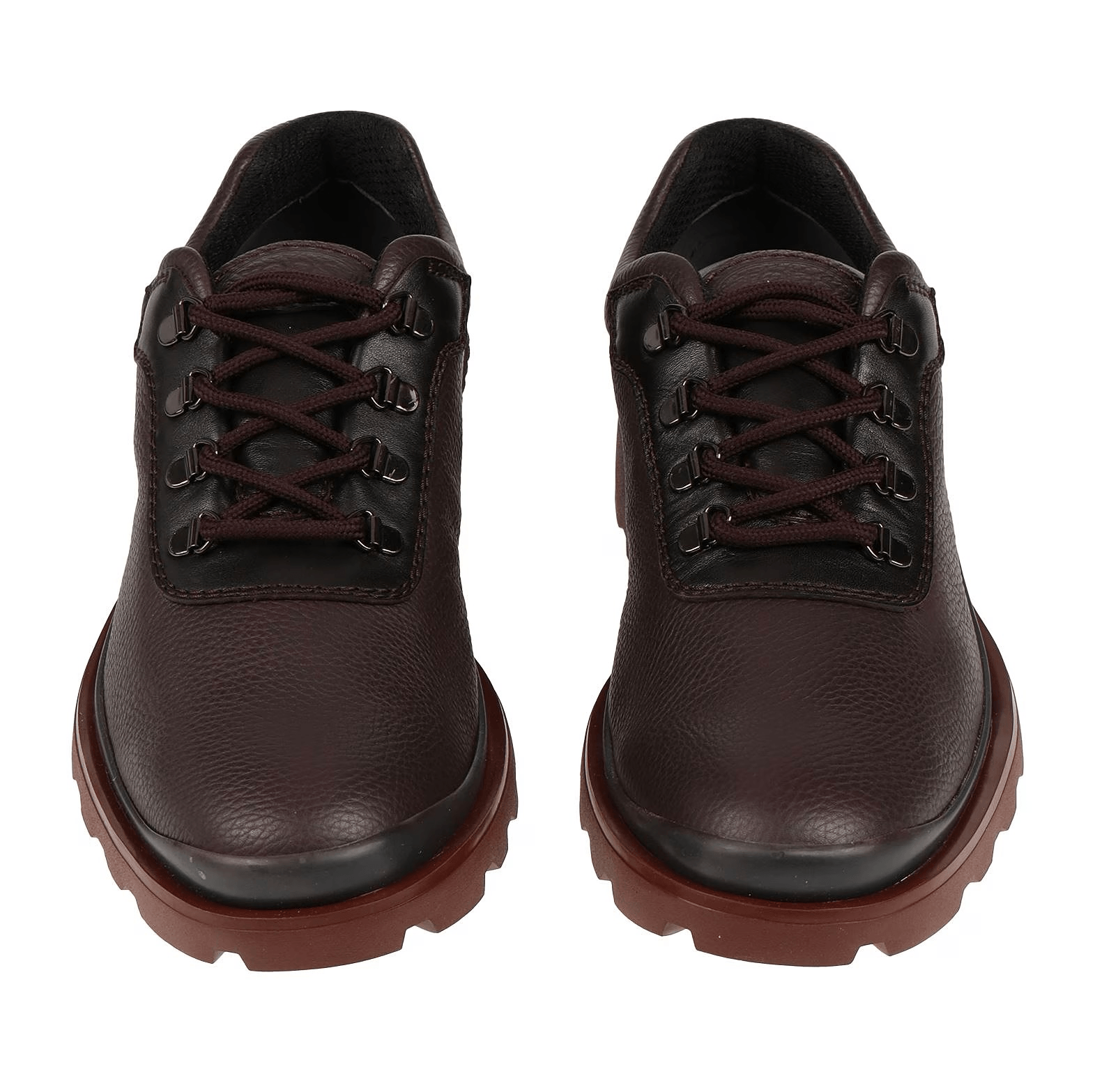 TOD'S Stringate in Pelle Martellata 160Y1X00X100 in pelle marrone con suola nera e dettagli bicolore.