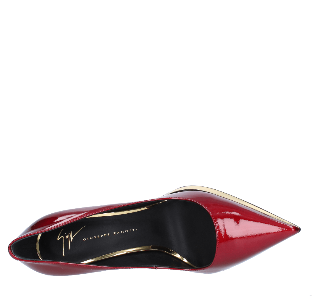 Decolleté in vernice (Rosso) 300GN00V200, elegante scarpa a punta con finitura lucida.