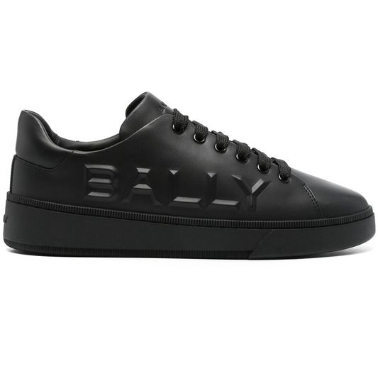 sneakers Bally in pelle di vitello 530Z5L02D100, in pelle nera con logo Bally in evidenza.