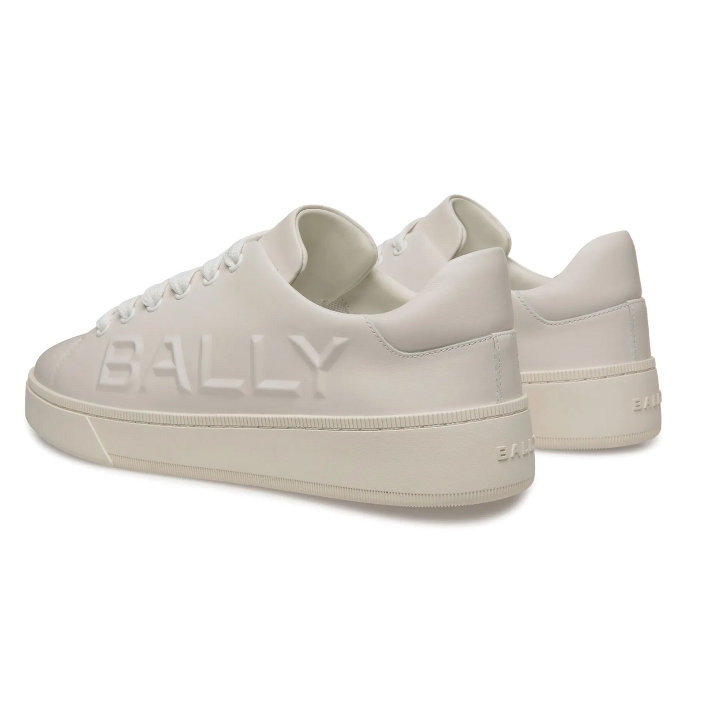 BALLY Sneakers Bianche in Pelle di Vitello, design raffinato e senza tempo, realizzate in pelle di vitello premium.