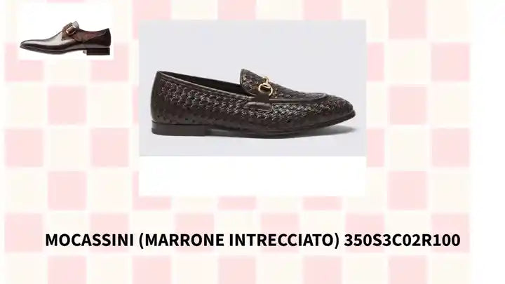 Mocassini (Marrone intrecciato) 350S3C02R100 by@Outfy