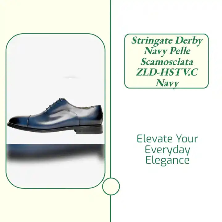 Stringate derby navy pelle scamosciata ZLD-HSTV.C Navy by@Outfy