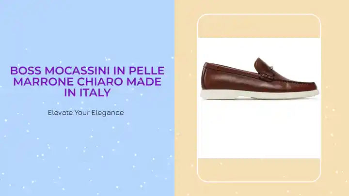 BOSS Mocassini in Pelle Marrone Chiaro Made in Italy by@Outfy